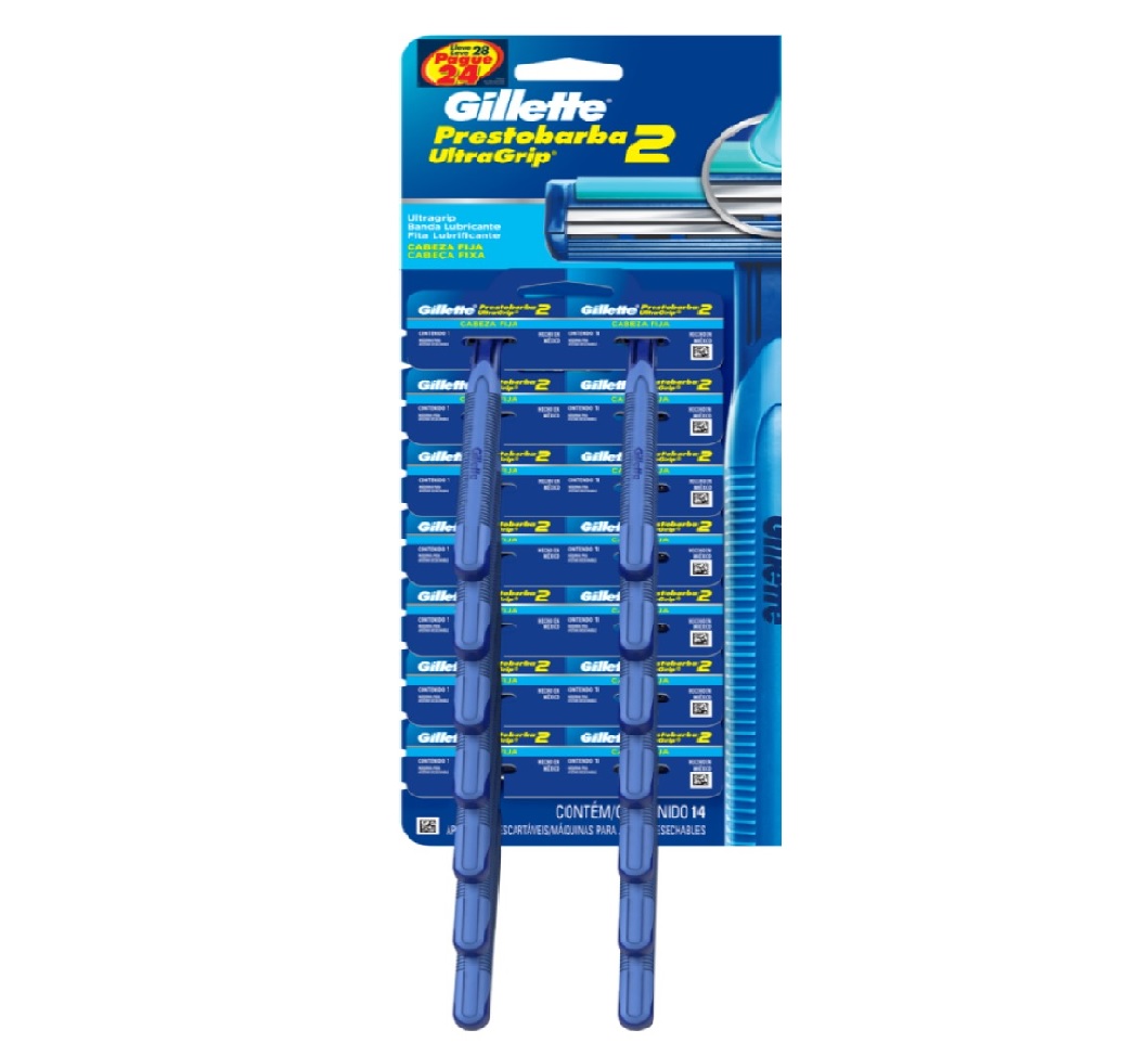 RASTRILLO GILLETTE 2 HOJAS TIRA C/14PZ