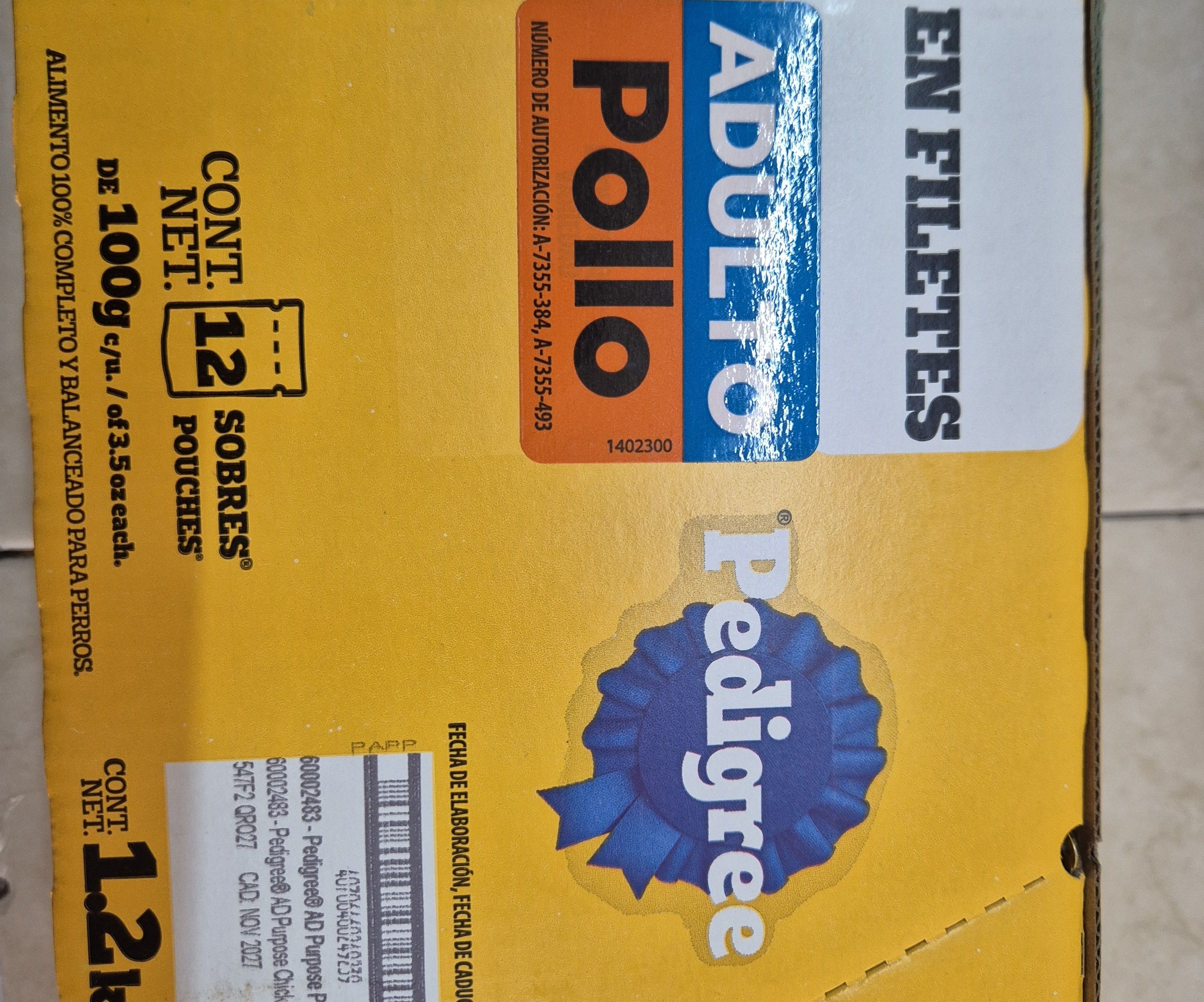 ADULTO POLLO PEDIGREE 100 G C12